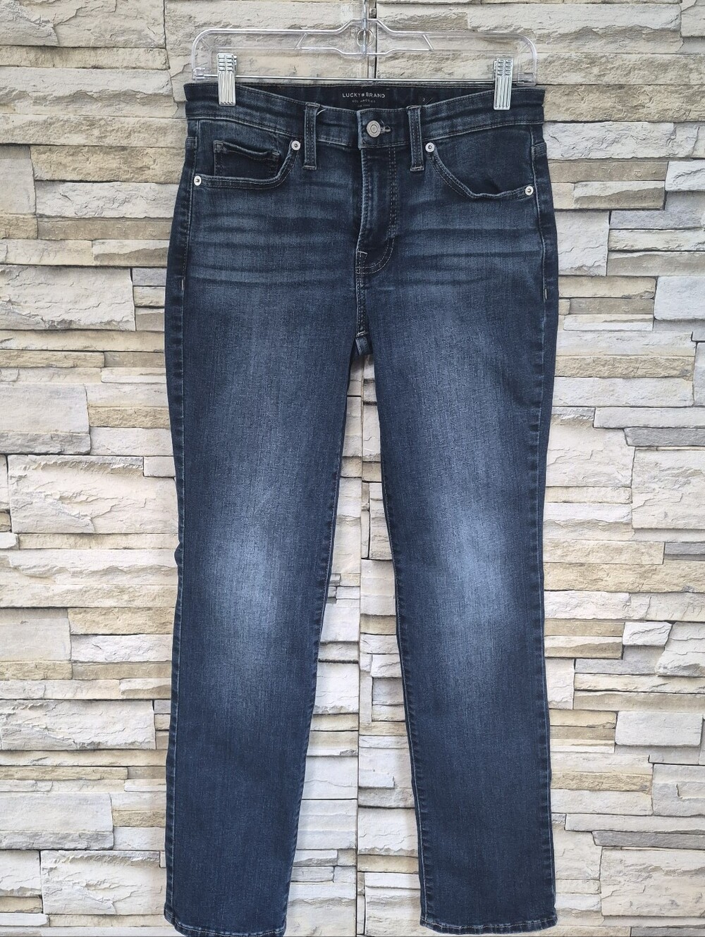 Lucky Brand Sweet Straight Jeans Women's 2/26 Dark Wash Stretch Mid Rise Casual